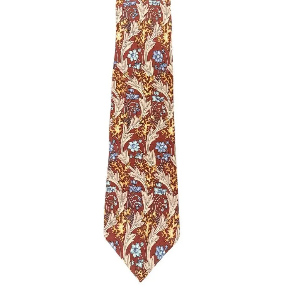 Bill Blass Vintage Floral Silk Tie Professional Career Office Gentlemen